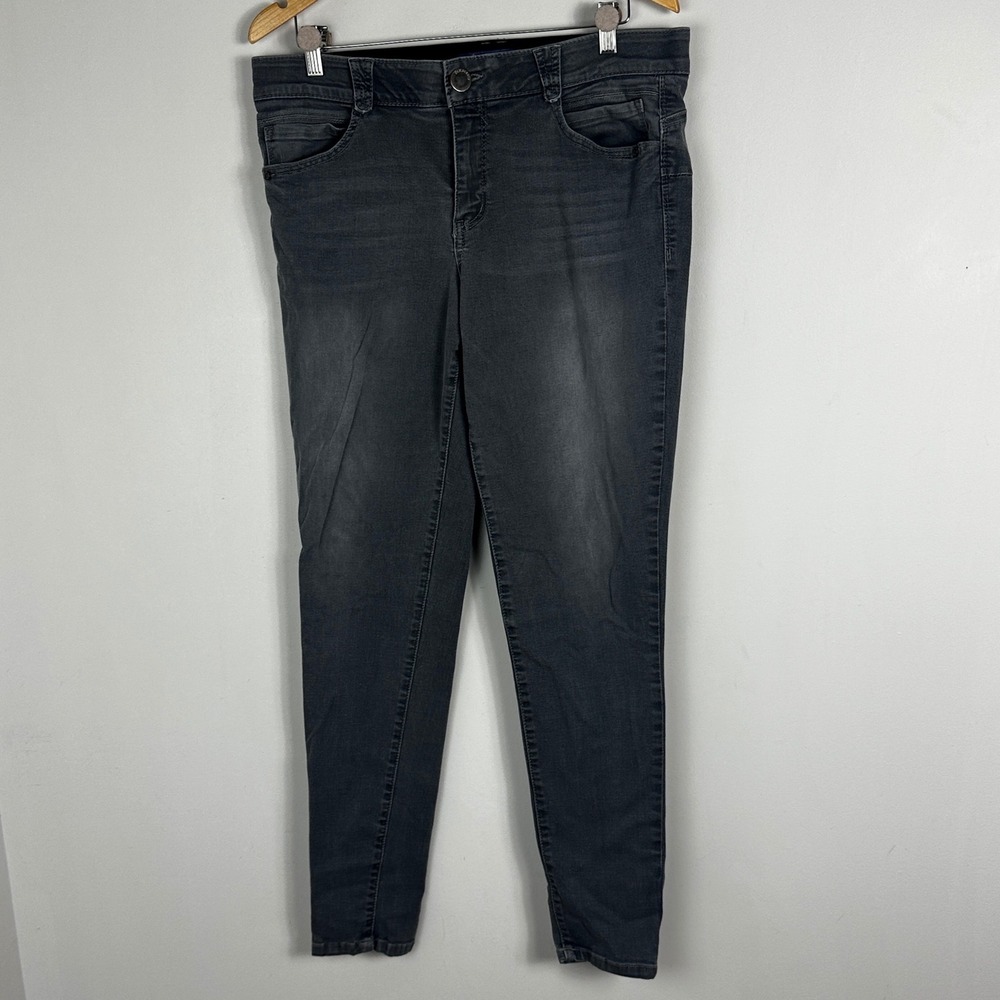 Democracy Ab Solution Grey Jeans Womens Sz 14 Slimming Stretch Denim D1105MOZE32